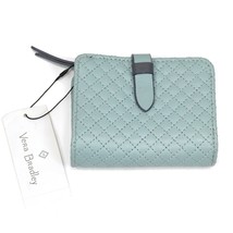 Nwt ❤️ Vera Bradley Gallatin Dusty Blue Carryall Rfid Small Wallet Leather $65 - £35.15 GBP