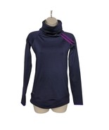 Nike Pro Women&#39;s Hyperwarm Side Tie Top Size XS Solid Purple Thumb Sleeves - €22,54 EUR