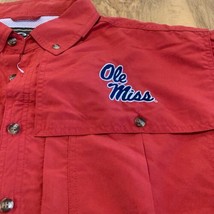 Size Medium Drake Ole Miss Rebels University of Mississippi Red Vented Shirt New - £27.44 GBP