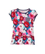 NWT Gymboree Bright Blooms Mix N Match Girl Short Sleeve Floral Peplum S... - £8.62 GBP
