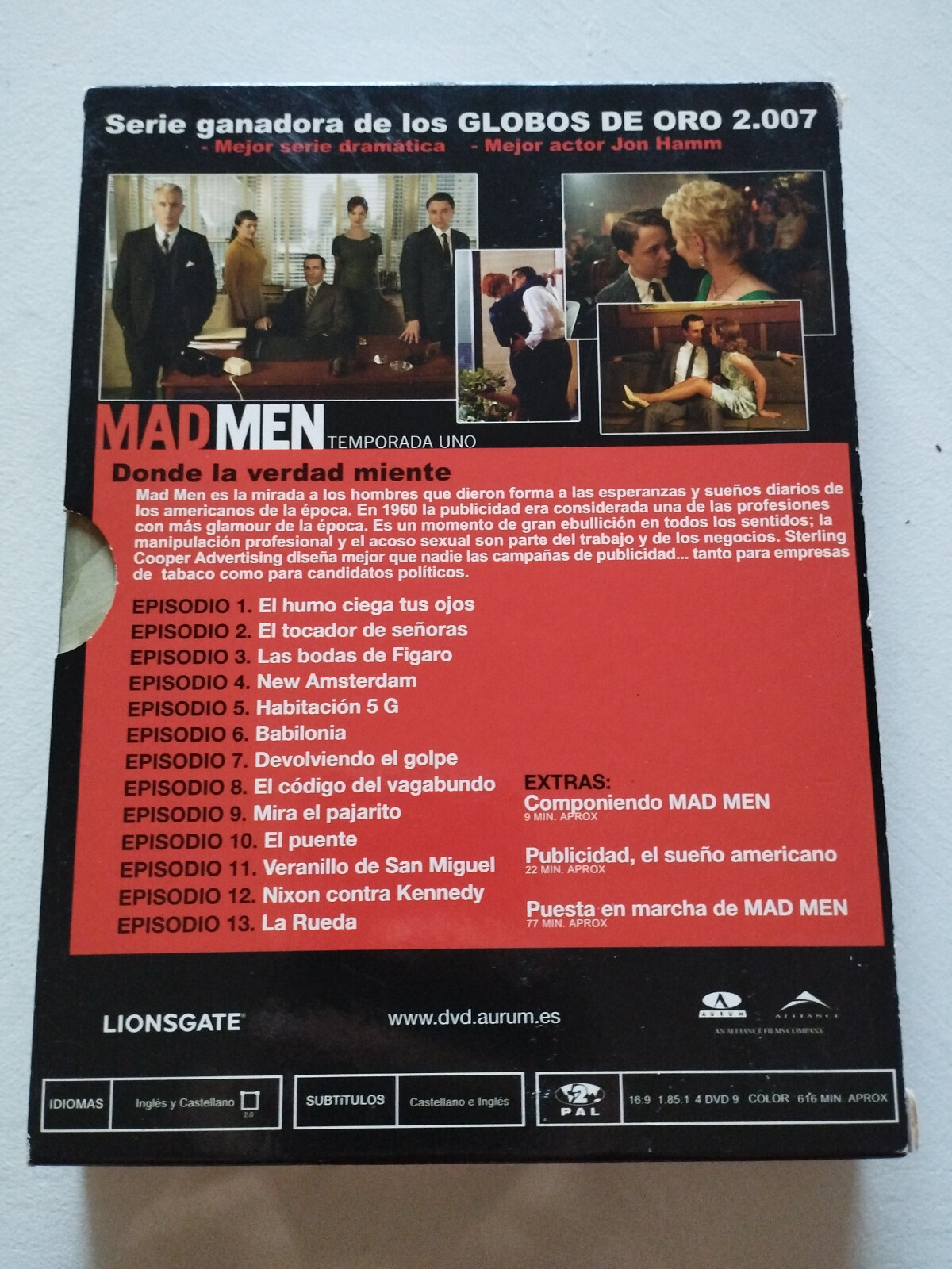 Mad Men First Season 1 Complete - 4 X DVD Spanish English Region 2 Am Item image 2