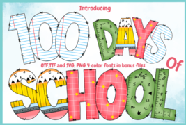 100 days of school fonts 9059805 thumb200