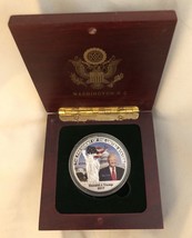 Trump 2017 Challenge Coin President Inauguration Eagle Us Flag Statue Republican - £20.87 GBP