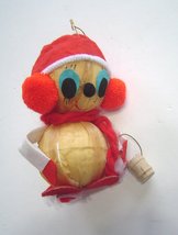 Vintage  HandCrafted Snowman Christmas Ornament 1960&#39;s - £11.80 GBP