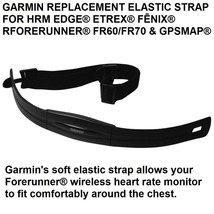 GARMIN REPLACEMENT ELASTIC STRAP HRM EDGE® ETREX® FĒNIX® RFORERUNNER® FR... - £10.19 GBP