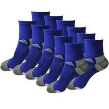 11 Pairs Mens Mid Cut Ankle Quarter Athletic Casual Sport Cotton Socks S... - £16.44 GBP