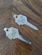 Old New Old Stock Pair Ford Pinto Red White Blue America Key Keys Uncut Cars - £7.43 GBP