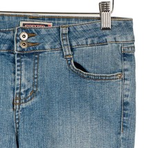 Energie Capri Pants 14 Girls Blue Jean VTG 90s Low Waist Pockets Cotton ... - $12.73