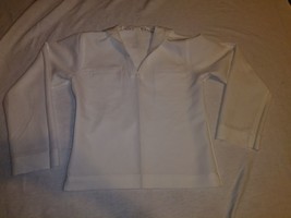 Vintage1985 Navy Sailor White Cracker Jack Uniform Jumper Top Blouse 40R Reg - £44.48 GBP