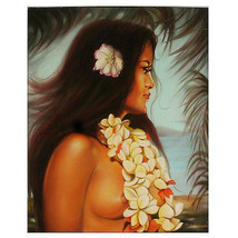 &quot;Hawaiano Belleza 2.5cm ( Mujer Ancho / Blanco Lei) Por Antonio Sidoni Firmado - £5,346.49 GBP