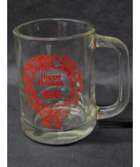 RARE Vintage PEPSI COLA 4.5&quot; Glass Mug With Handle HAPPY HOLIDAYS 10 Ounces - $18.01 CAD