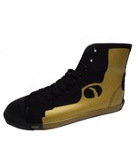 BE&amp;D by Maison Dumain Bang Bang Pistol Black Canvas Gold Guns Mens Sneakers - $68.31 CAD