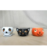 Hallmark Halloween Stackable Tea Light Candle Holders - Pumpkin Skull Bl... - $266.83 MXN