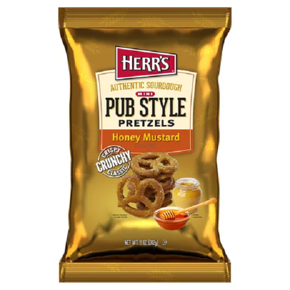 Herr's Pub Style Sourdough Mini Pretzels, Honey Mustard 11 oz. Bags - $30.64 - $37.57