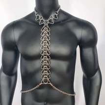 Burning Man Body Stainless Steel Chain,Industrial Rave Festival Body Chain - $68.00