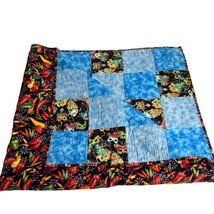 Spicy Chili Hot Salsa Print quilt new orleans masquerade mask Throw Blanket - £38.76 GBP