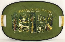 Vintage Sequoia &amp; Kings Canyon Fiber Board Tray Bar Kitchen Souvenir Platter GUC - £28.54 GBP