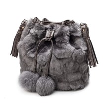 Fashion Autumn Winter Women Shoulder Bag Leopard Plush Fur Hairy Ladies Crossbod - £30.48 GBP