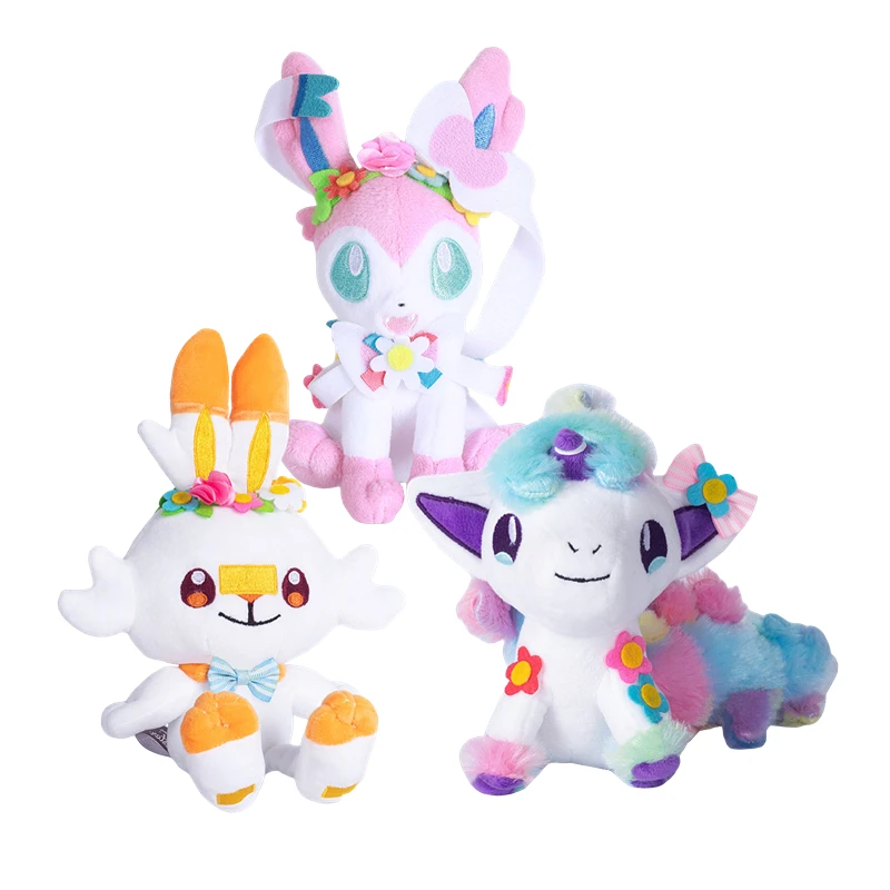 18-25cm Pokemon Rainbow Vulpix Scorbunny Sylveon Sword Shield Plush Toy ... - £15.36 GBP