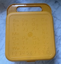 Vintage Tupperware Lunch Box Container Yellow ABC Handle Storage Stencil... - $263.17 MXN