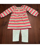 OshKosh ‘B’gosh Winter Two-Piece Set Girls Size 9M Long Sleeve Top and T... - $12.69 CAD