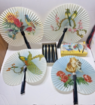 NOS Vintage Set of 12 Folding Chinese Fan People’s Republic Of China - 1... - £17.20 GBP