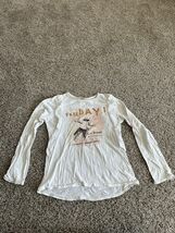 Zara Kids Girls Long Sleeve Graphic T-shirt Size 9/10 140cm Freee Day Cr... - €6,84 EUR