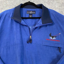 Arnold Palmer Mens Pullover Jacket Large Blue Golf 1/4 Zip USS Saratoga Logo - £18.06 GBP