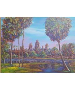 Original painting, acrylic paint on canvas Historic landscape Contempora... - £286.61 GBP