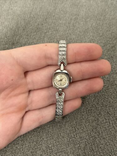 Primary image for Vintage Hamilton Ladies Watch 10KT Gold Filled Wind Up Working Not Scrap EG
