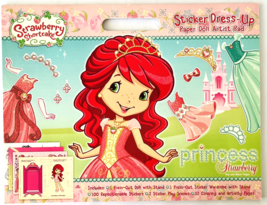 Strawberry Shortcake Princess Sticker Dress Up Paper Doll &amp; Coloring Pages Book - £19.26 GBP
