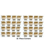 One Set of 32 Piece Corner Beige Brackets and  1/2 Inch Screws Wood Mounting - $27.72