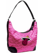 New MIAMI HEAT Pink Quilted Hobo Bag PURSE NBA Basketball NWT Free Shipp... - £17.80 GBP