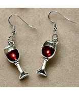Red Wine Glass Dangle Earrings - Fun and Stylish Gift - Creative Wine Je... - €6,76 EUR