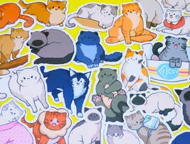 Cat Breeds Stickers Pack, 60 PCS a pack, Waterproof, Reusable, Very Cute!! - $9.54 CAD