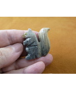Y-SQU-33) little gray tan SQUIRREL stone carving SOAPSTONE PERU love squ... - €7,34 EUR