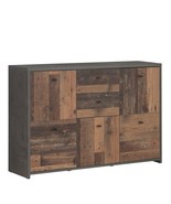 Industrial Wooden Vintage Style Sideboard Storage Cabinet Unit 2 Drawers... - £186.53 GBP
