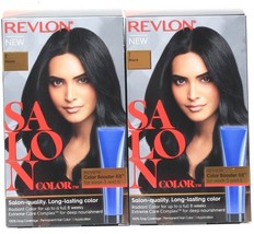 2 Revlon Salon Color 1 Black Booster Kit Luminous Gray Coverage - £19.97 GBP