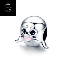 Genuine Sterling Silver 925 Sea Lion Ocean Animal Love Cute Travel Bead Charm - £18.00 GBP