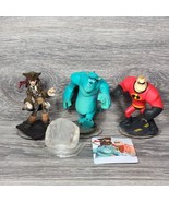 Disney Infinity Sulley, Jack Sparrow, Mr. Incredible Crystal &amp; Card Star... - £8.25 GBP