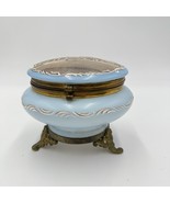 Victorian opaline Capitol Washington painted vanity trinket powder Box A... - €139,73 EUR