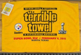 Pittsburgh Steelers Terrible Towel Super Bowl XLV Feb 6 2011 NWT hk - £42.42 GBP