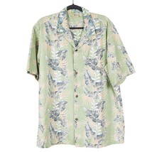 Royal Creations Hawaiian Shirt XL Mens Green Hawaii Tropical Palm Leaves - £15.45 GBP