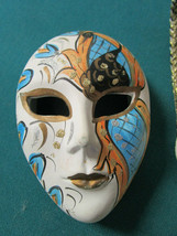 Maschera Del Galeone Italy Masks -CAT 4&quot; -OVAL Face 5&quot; - Arlequin 6 1&#39;2&quot; - $133.65