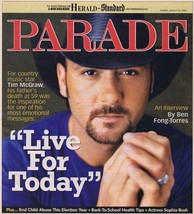ORIGINAL Vintage Parade Magazine August 22 2004 Tim McGraw - £11.66 GBP