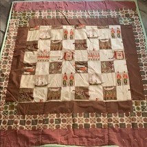 Vintage British Military 10th Dragoons Pillow Quilt Cannoneers Calvary - £55.13 GBP