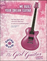 Daisy Rock Guitars Candy Atomic Pink Girl Guitar ad 8 x 11 advertisement print - £3.38 GBP