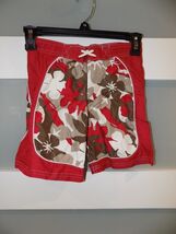 Carter's Hawaiian Red Lined Swim Trunks Size 4T Boy's READ BELOW - $6.00