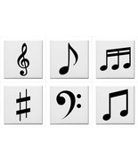 Music Notes Symbols Ceramic Tiles Backsplash Tile Set of 6 Treble Clef Q... - $1,943.11 MXN