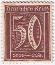 Stamps Germany Deutsches Reich 50 Pfennig MLH - $1.37